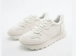 Zara Leather Athletic Sneakers Size 38 US Size 7.5 thumbnail 1