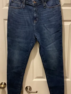 J. Crew High Rise Dark Blue Jeans thumbnail 1