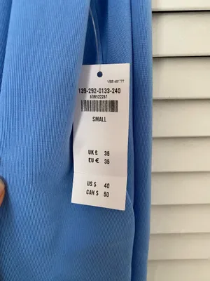 Abercrombie One-Shoulder Knotted Blue Top thumbnail 2