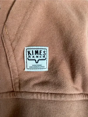 Kimes Ranch "Side Winder" Hoodie S Colorblock Western Style Brown Cream Cotton thumbnail 5