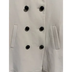 Zara Double Breasted Ruffle‎ Bottom Pea Coat Women's Size XS thumbnail 8