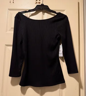 Guess Black ribbed shirt thumbnail 1