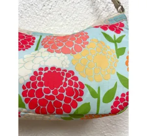 LeSportSac Mini Tote Shoulder Bag in Bright Peony Print thumbnail 3
