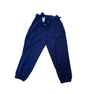 Women's Grace Karin Casual Self Tie Bow-Knot Ankle Length Pants Med NWT‎ Blue thumbnail 7