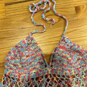 Amazon Multicolor Halter Crochet Top thumbnail 2