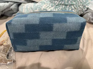 Imoshion Blue Patchwork Cosmetic Bag with charm thumbnail 2