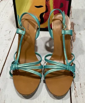 FIONI TURQUOISE‎ STRAPPY HEELED SANDALS thumbnail 1