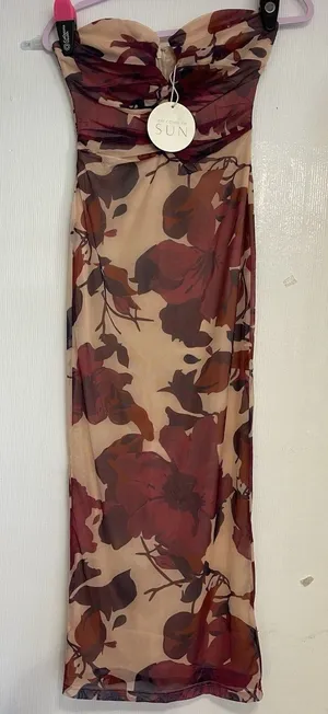 CHELSEA AVENUE TALLULAN MIDI DRESS -color PLUM Size S thumbnail 1