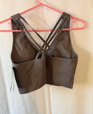 New Balance Strappy Seamless Sports Bra - Gray thumbnail 2