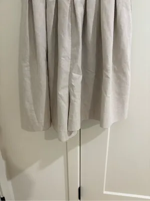 Rebecca Taylor Linen Square-Neck Pleated Romper Size 8 Color Rye thumbnail 6