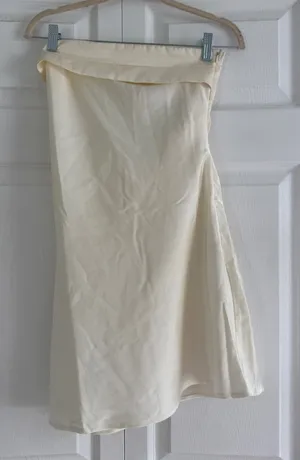 Beginning Boutique Dress Yellow Mini Satin Dress thumbnail 1