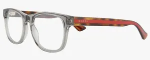 Gucci GG0040 004‎ Transparent Light Grey Plastic Square Eyeglasses w/Case thumbnail 1