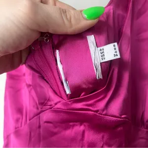 Princess Polly Lynsey Fuchsia Satin Side Slit Midi Dress 4 thumbnail 11
