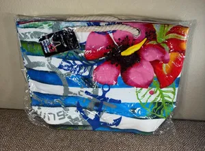 Amy Miller Home Ultimate Style X-Large Beach Tote Bag 15" x by 19” Tropical NWT thumbnail 1