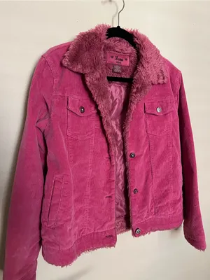 Vintage Annie USA Pink Faux-Fur Lined Corduroy Jacket thumbnail 2