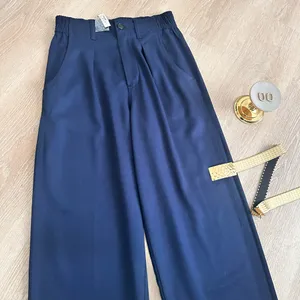 NWT Madewell Straight-Leg Pants High Rise, Drapeweave TENCEL™ Blend – Navy color thumbnail 6