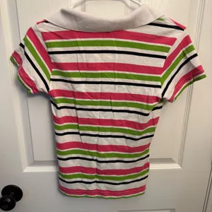 Steve & Barry’s Y2K Striped Polo Shirt thumbnail 2