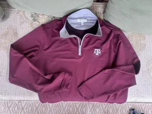 Texas A&M Peter Millar Maroon half zip thumbnail 1