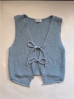 Blue Vestique Tie Top thumbnail 2
