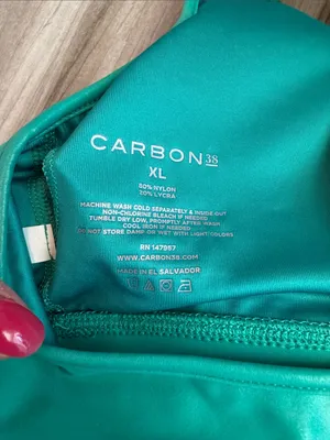 Carbon38 Shine Green Sports Bra XL thumbnail 5