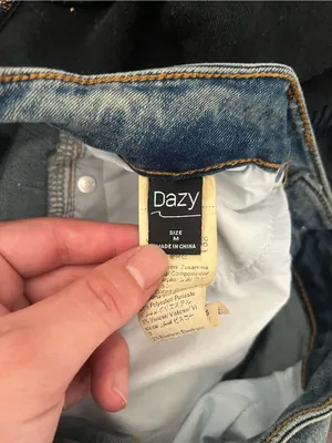 Daze Flare Jeans Womens Medium Blue Wash Low Rise Stretch Denim Y2K Raw Hem thumbnail 13