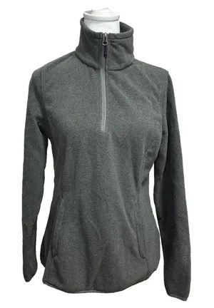 Fleece Pullover Gray Quarter Zip Mock Neck Jacket Outdoor Hiking Gorpcore Small‎ thumbnail 1