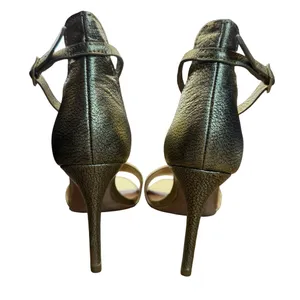 ✨ Joie Jaclyn Gold Leather Strap Heel Sandals‎ Size 37 ✨ thumbnail 2