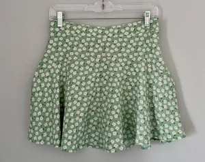 Altar'd State Green Daisy Mini Skirt thumbnail 1