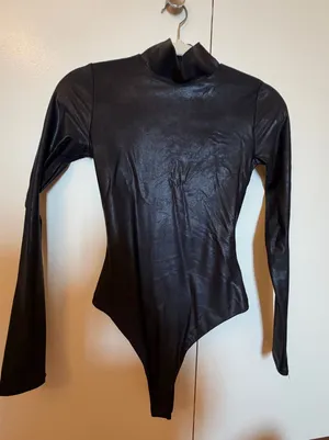 Naked Wardrobe Long Sleeve Bodysuit Black thumbnail 1
