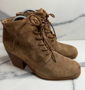Sofft Women's Brown Suede Lace-Up Corlea Boots Sz 7.5 Zipper Victorian Witchcore thumbnail 1