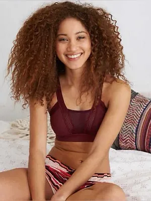 Aerie - Burgundy Net Sports Bra - Brand new condition! thumbnail 1
