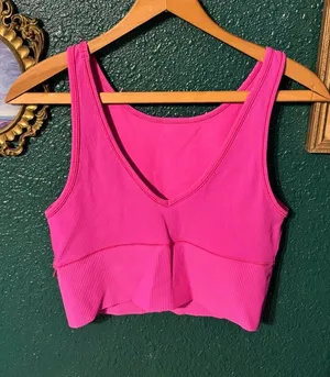 Lululemon Power Pivot Tank Top Size 6 Sonic Pink thumbnail 1