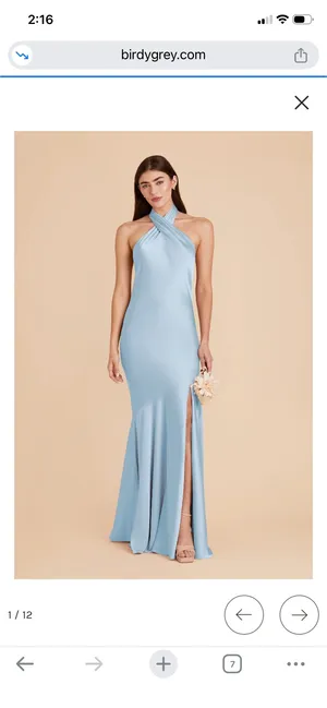 Birdy Grey Stephanie Bridesmaid Dress Matte Sky Blue thumbnail 8