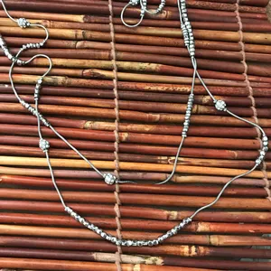 Chico’s Double Strand Rhinestone Ball Necklace thumbnail 6