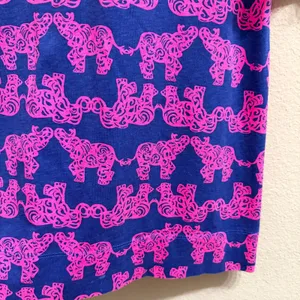Lilly Pulitzer Marlowe "Pack Your Trunk" Mini Dress Medium Elephant Pima Cotton thumbnail 8