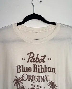 Maurices PBR Truck Graphic Tee Cream Brown Short Sleeve Summer thumbnail 3