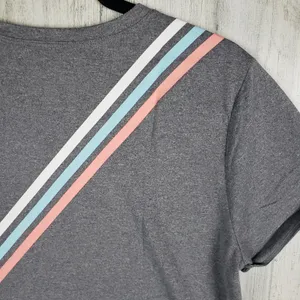 NWT Iris & Ink Gray Graphic Pocket Short Sleeve T-Shirt Women's Size Medium thumbnail 5
