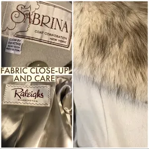 Vintage Circa 1970'S Sabrina Gray Wool W/Fox Fur Collar Coat (S) thumbnail 10