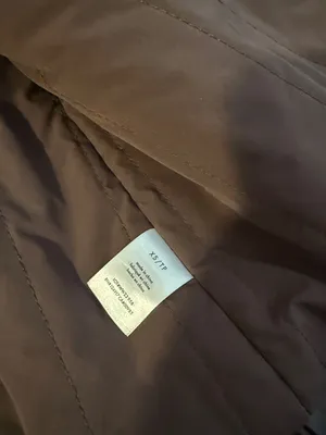WeWoreWhat Dark Brown faux vegan Leather Bomber Jacket oversized zip moto XS thumbnail 9