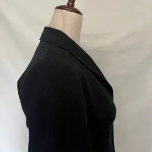 Y2K Anne Klein Pinstripe Womens Blazer Sz OP Career Quiet Luxury Academia Gray thumbnail 13