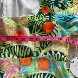STAUD Sandra Linen Mini Dress Capri Tree thumbnail 13