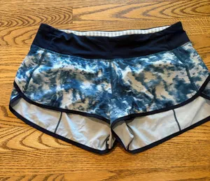 Lululemon Speed Short Naval Blue White thumbnail 1