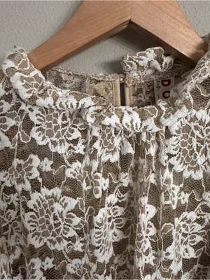 ANTHRO | DOLAN Sheer Lace Mockneck Blouse thumbnail 4