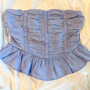 NWT- FREE PEOPLE Fun in the Sun Top in Misty Dawn- Medium thumbnail 1