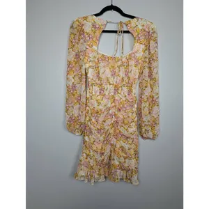 ASTR the label smocked ruched floral Small thumbnail 3
