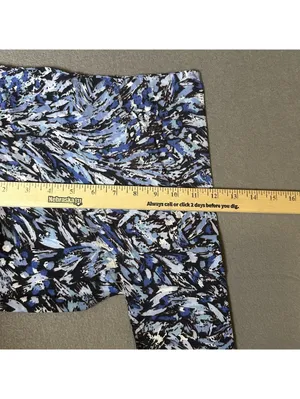 Blue, Black, & White Abstract Brushstroke Patterned Scarf Blue thumbnail 9