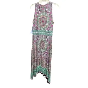 NWT London Times size 8 boho festival maxi dress. Floral paisley thumbnail 2