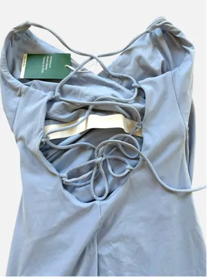 *Halara SoftlyZero Airy Crossover Ruched Lace Up Bodycon InstantCool Dress S thumbnail 5