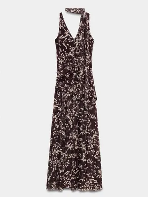 Nwt Zara Long Tulle Polka Dot Dress Size S thumbnail 7