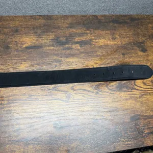 Black Suede Leather Belt‎ Small Covered Buckle Vintage Style Y2K Boho thumbnail 3